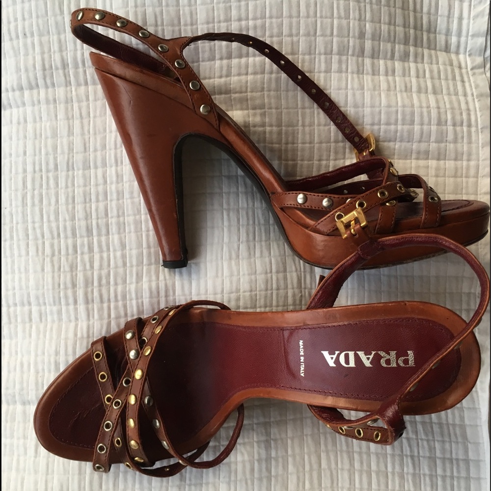 Prada Platforms with Metal Grommets